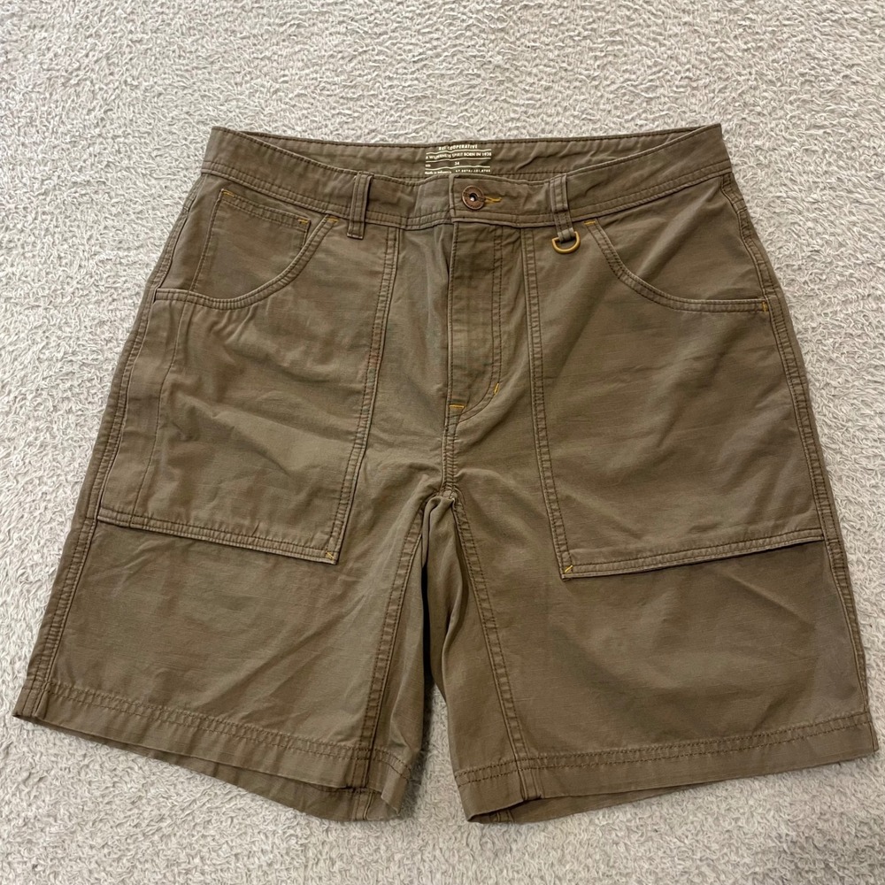 REI Co-op Trailsmith Shorts Mens 34 Brown Cotton Ripstop Utility 148613